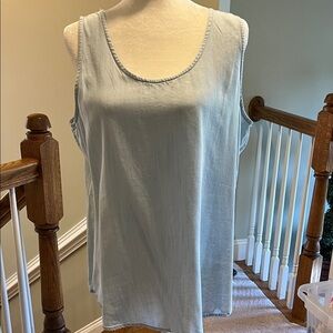Chico's Soft Blue Tank Top, Size 12 (Chicos 2), NWT